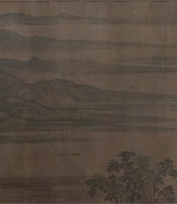 董源山水画《夏山图》卷_12