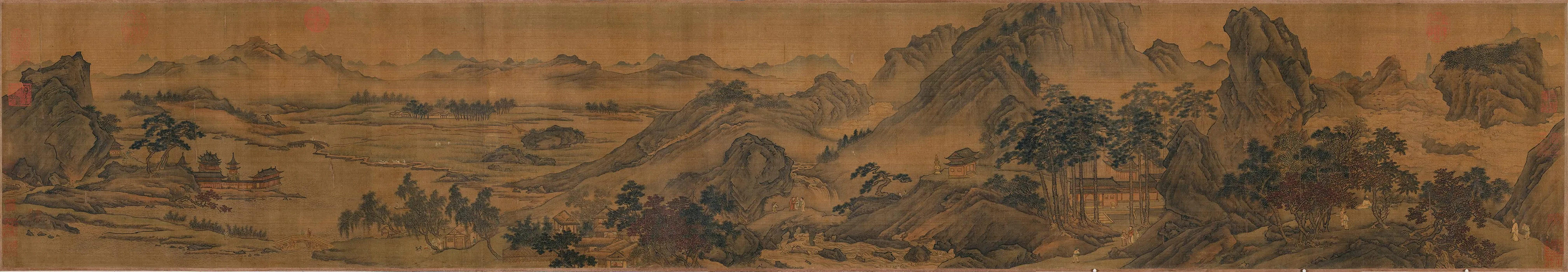 传李唐山水画《松壑流泉图》卷
