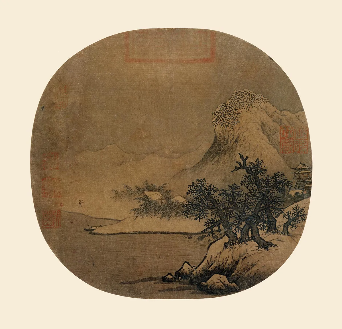传范宽雪景山水《雪山萧寺图》