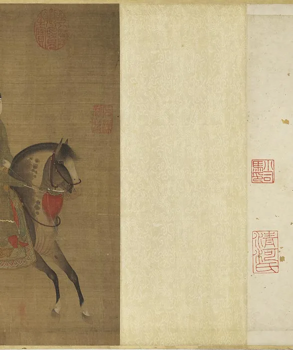 传宋李公麟画丽人行图卷_14