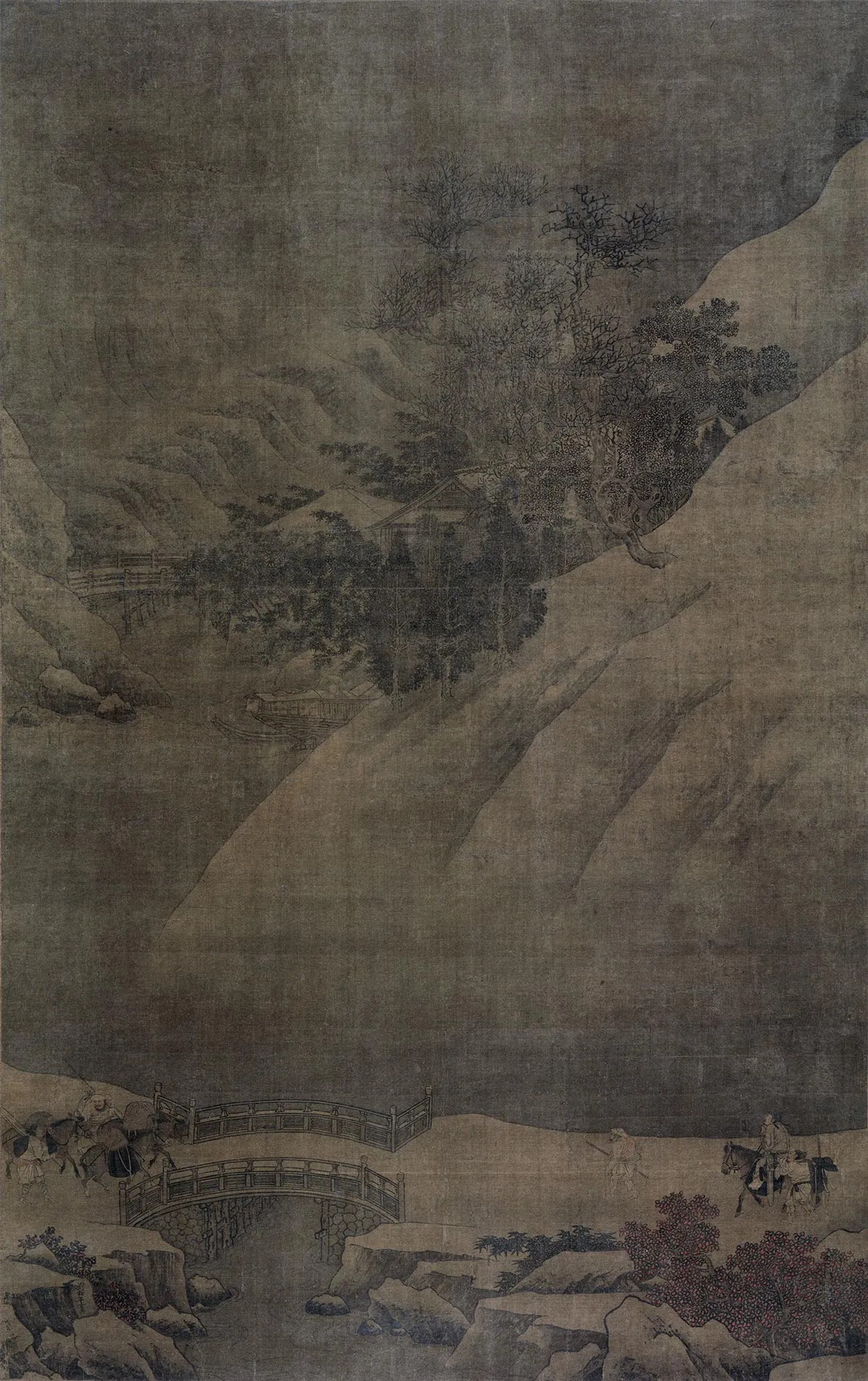 刘松年《雪山行旅图》轴