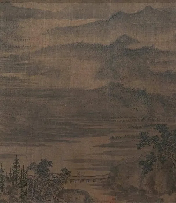 董源山水画《夏山图》卷_06