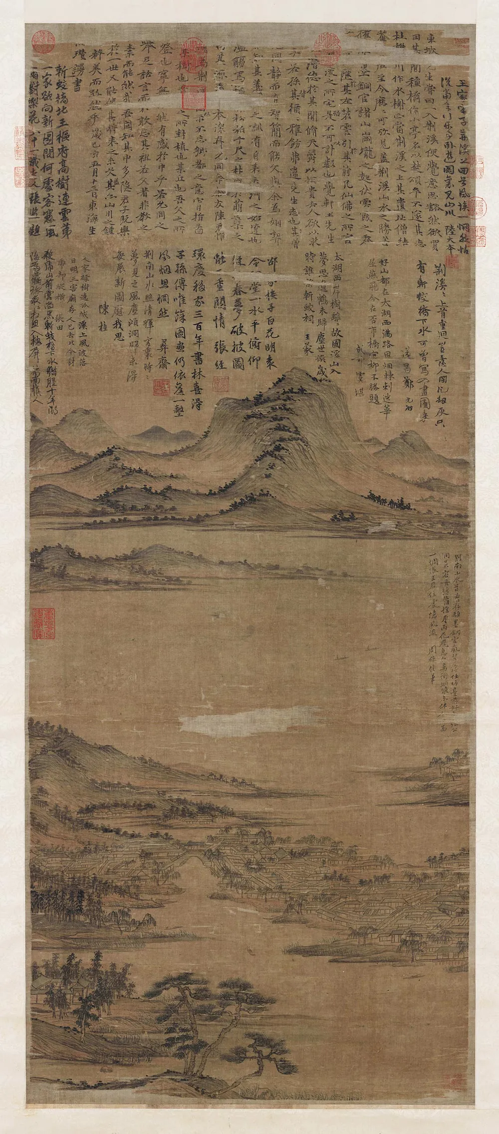 陈汝言山水《荆溪图》轴