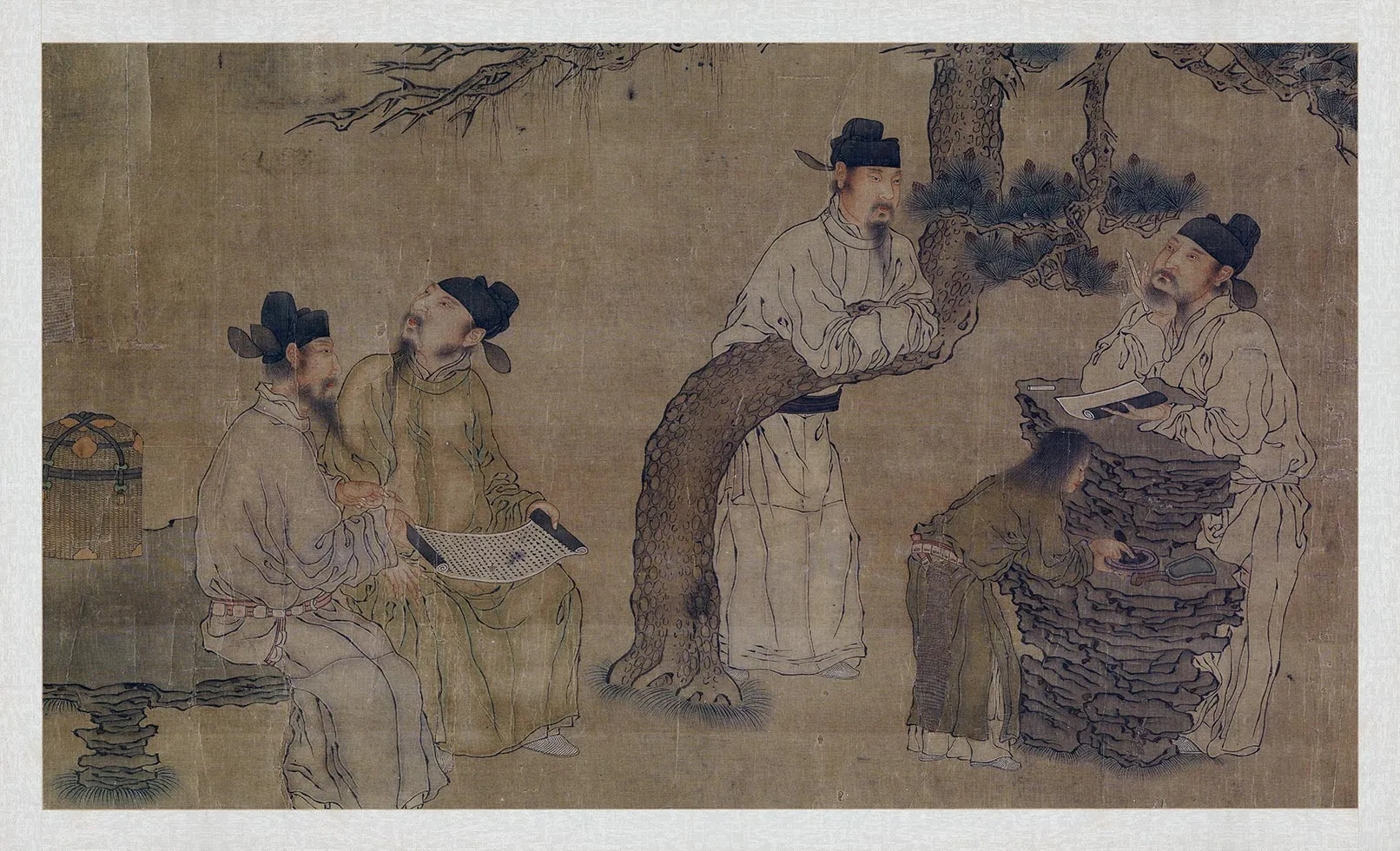 传李公麟人物画《文人雅集图》页