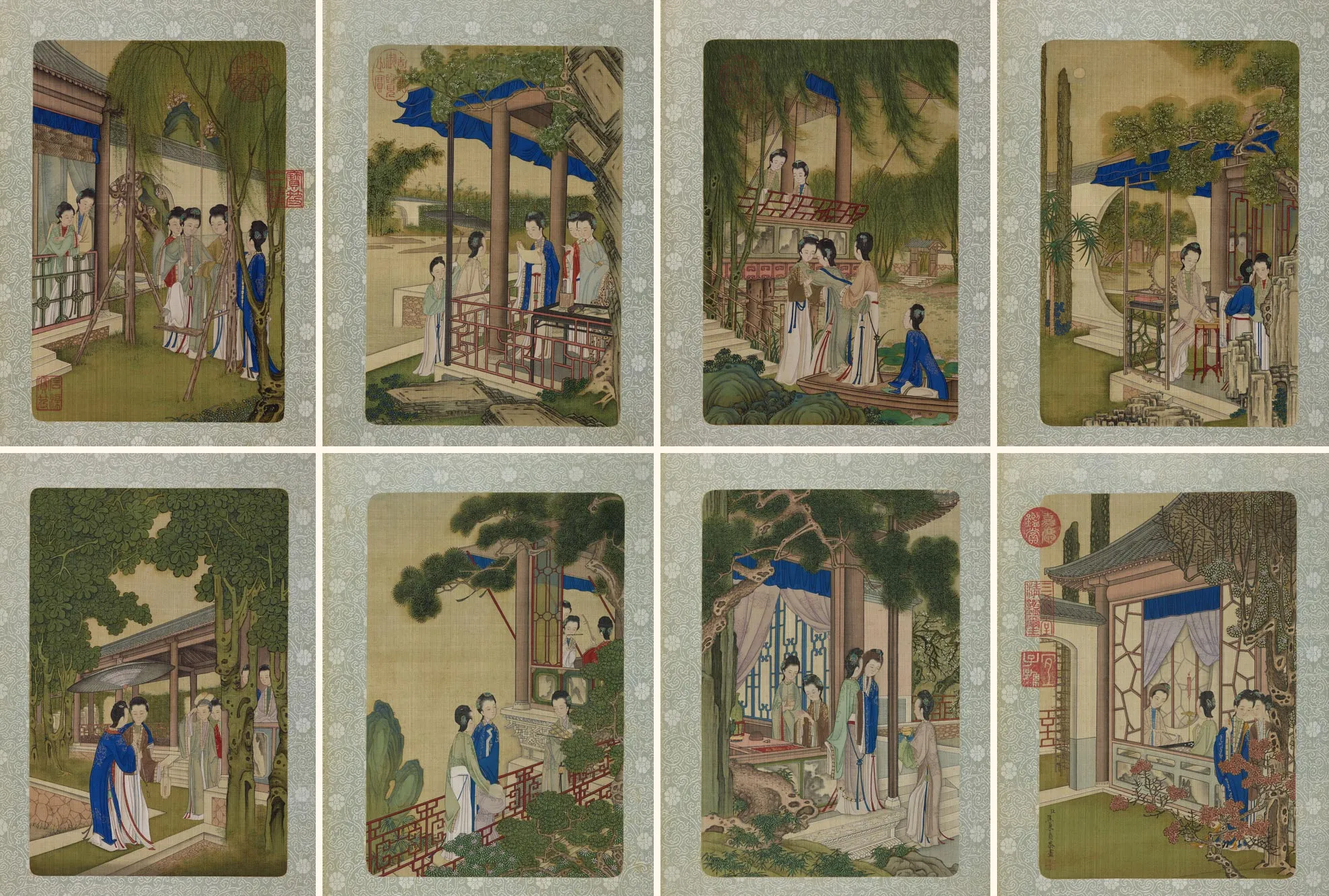 焦秉贞《画仕女图》册