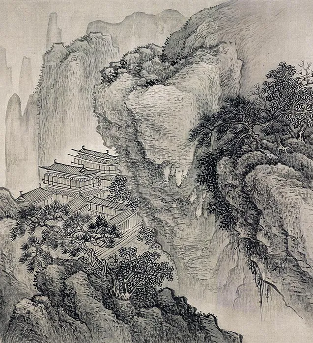 清王翚摹范宽溪山行旅图卷_16