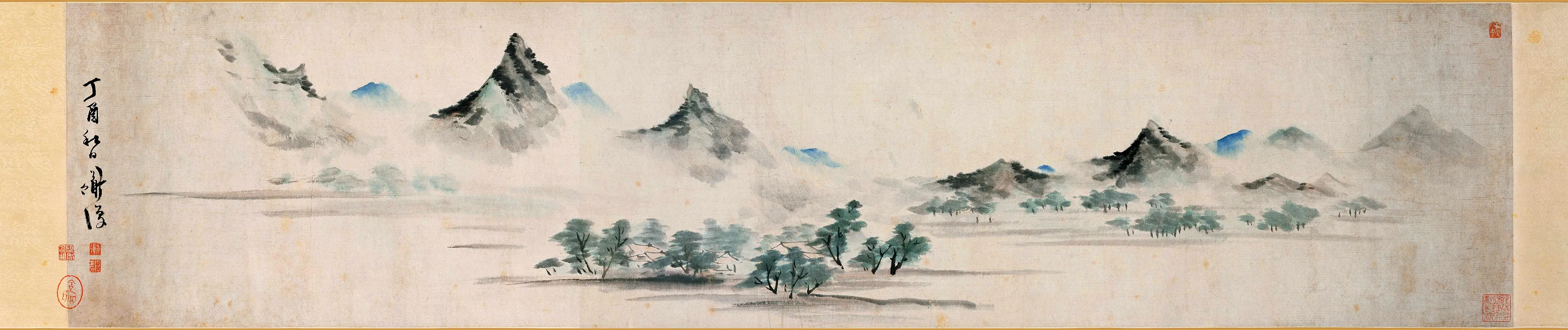 陈淳《雨景山水图》卷