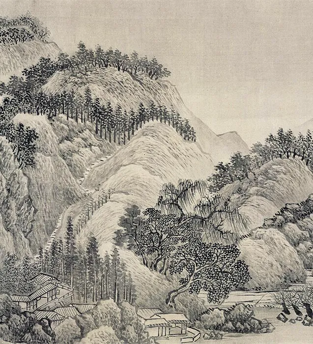 清王翚摹范宽溪山行旅图卷_05