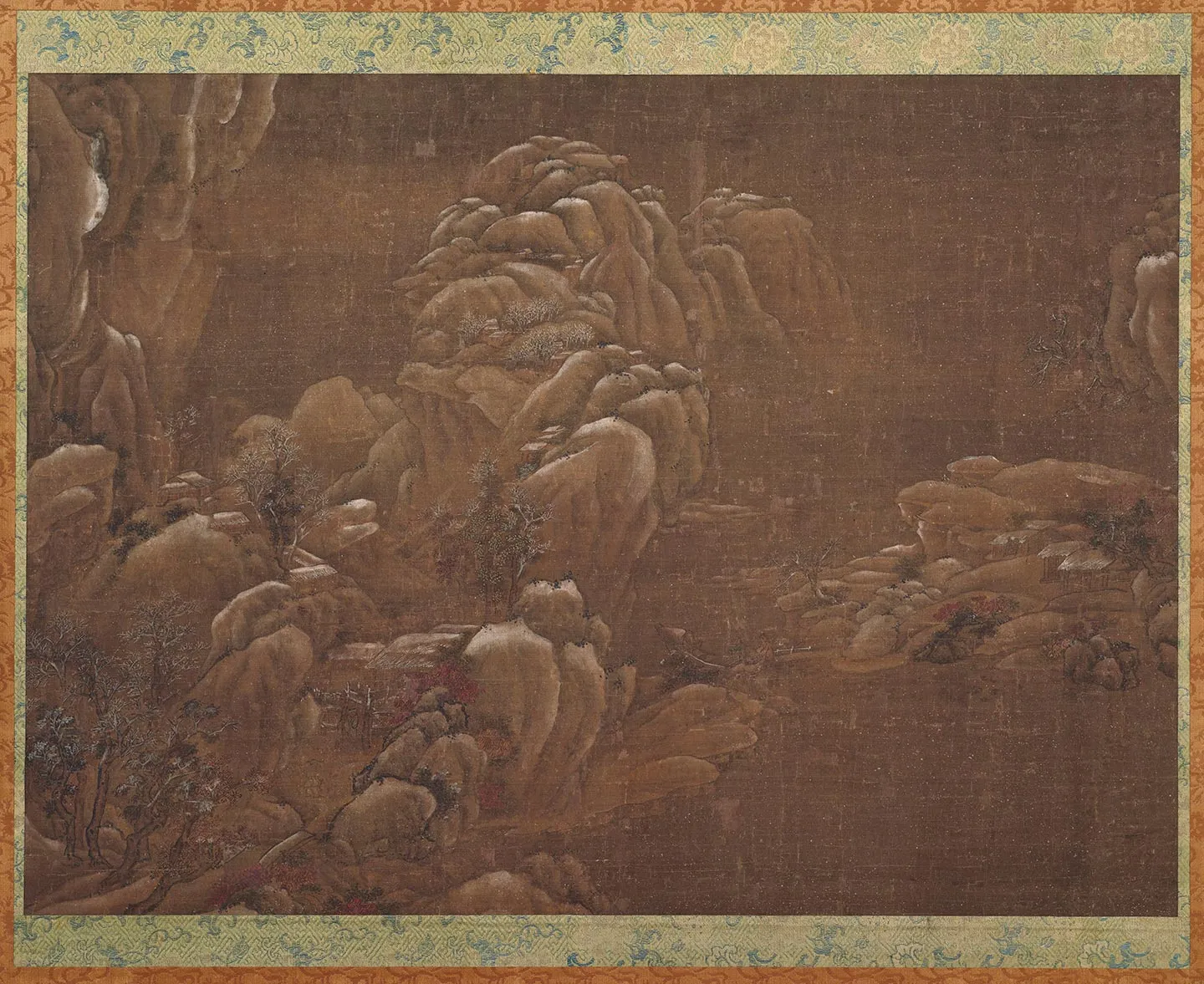 传王维冬景山水图