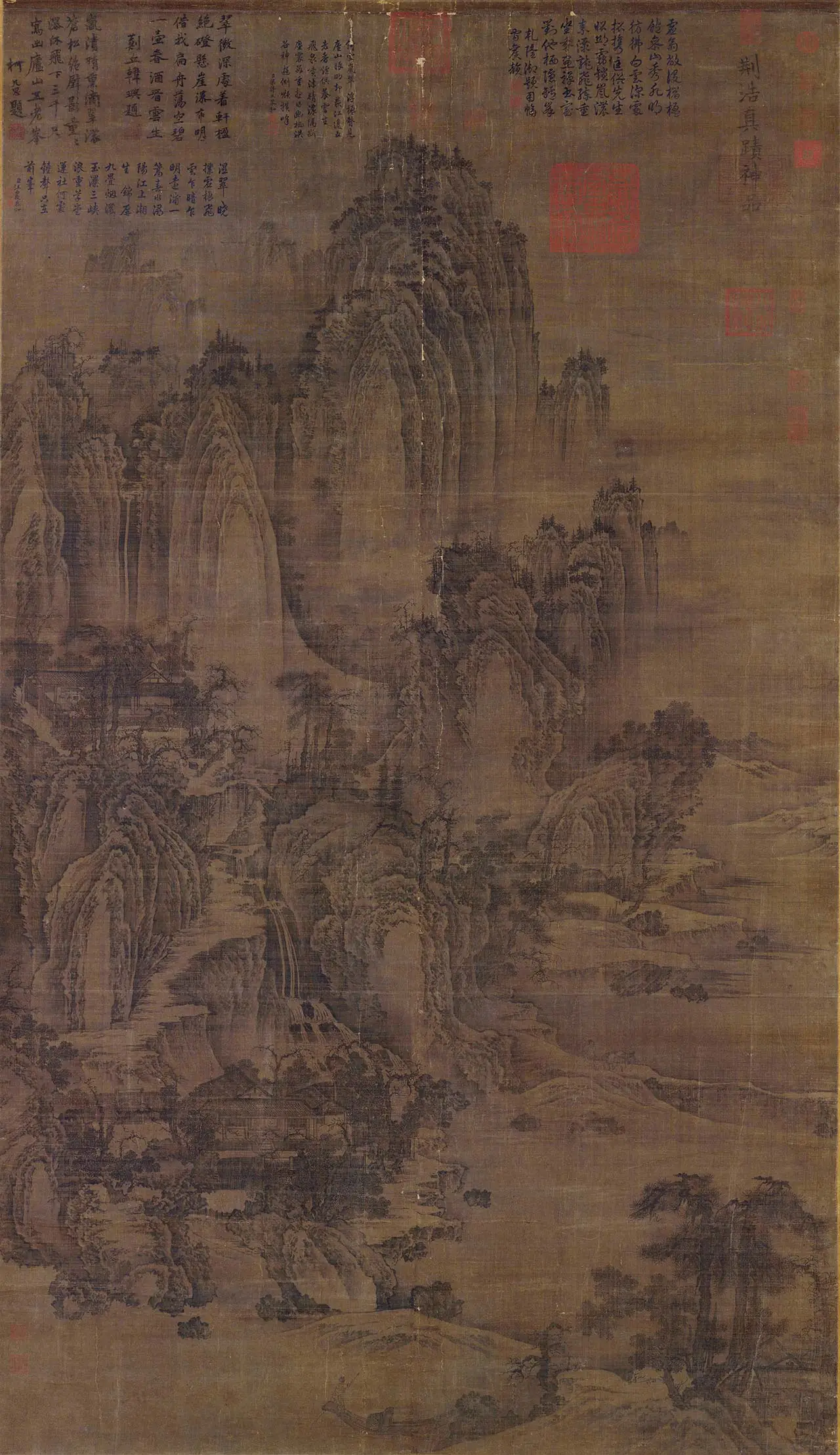 荆浩《匡庐图》轴- 国画作品高清大图下载- 集古作网