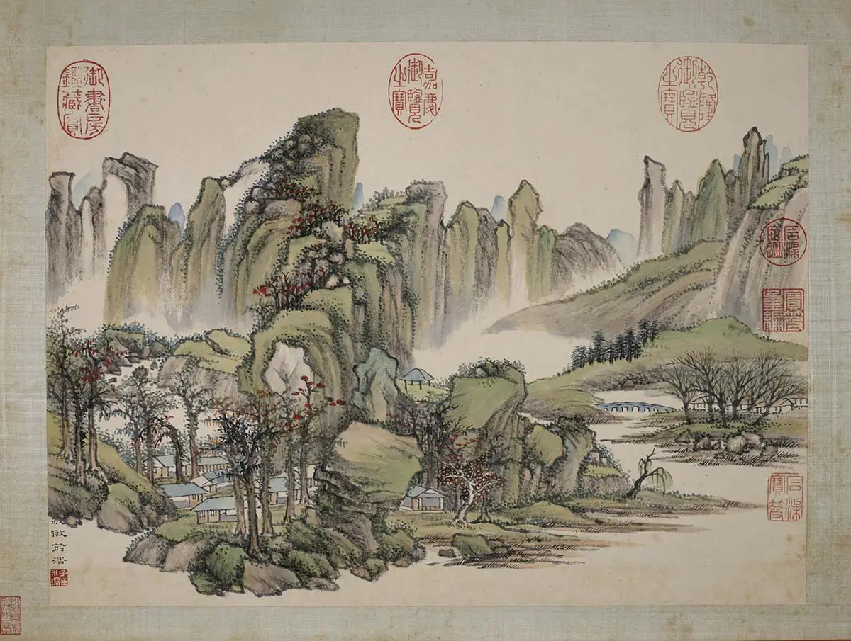 清永瑢《仿荆浩山水》页