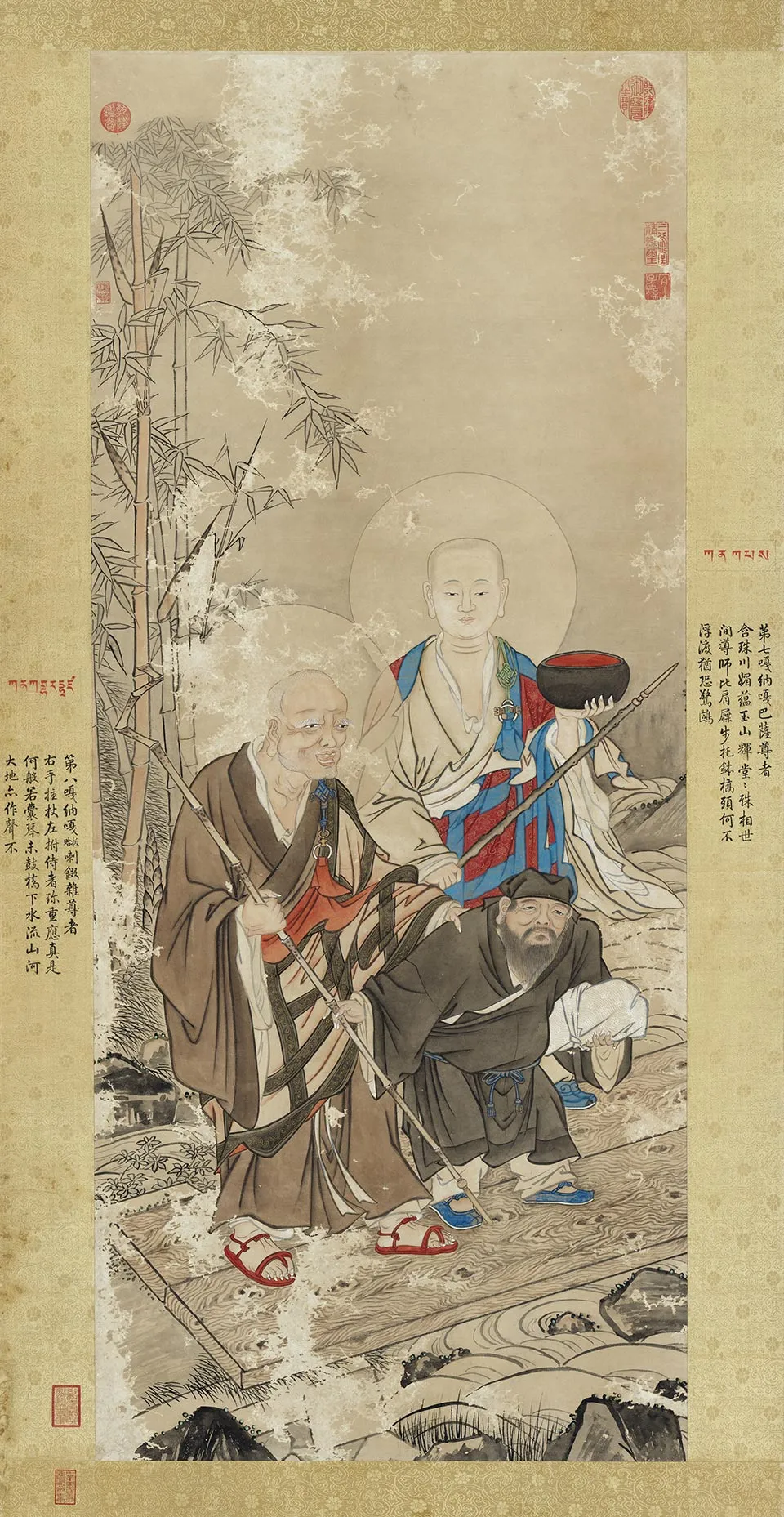 徐扬《仿贯休画罗汉图》轴