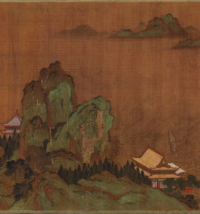 传唐李昭道蓬莱宫阙图卷_10