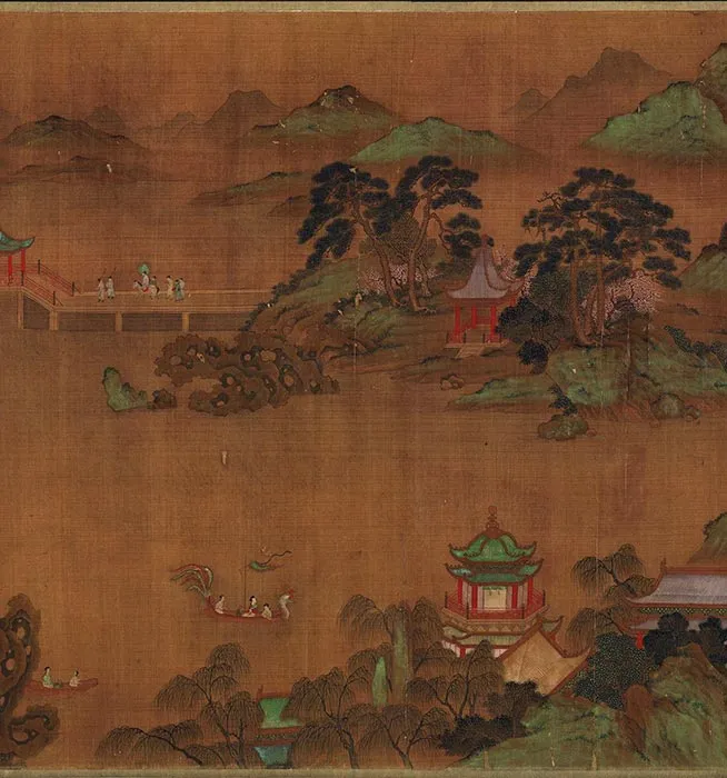 传唐李昭道蓬莱宫阙图卷_06