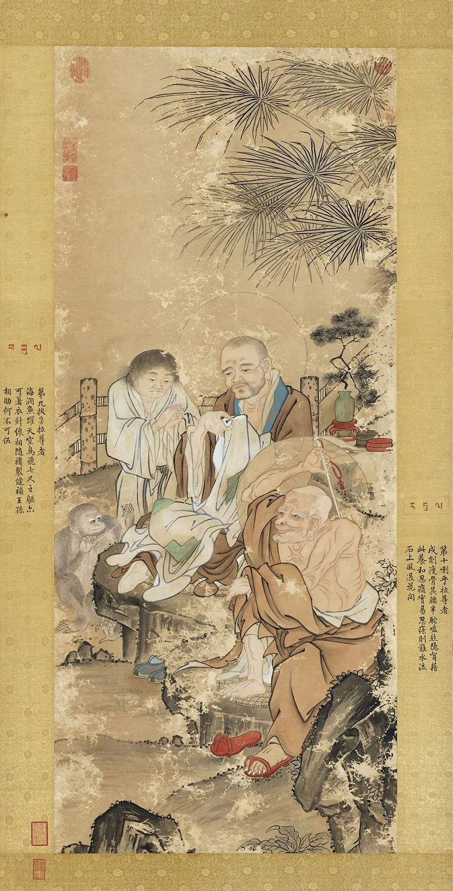 徐扬《仿贯休画罗汉图》轴
