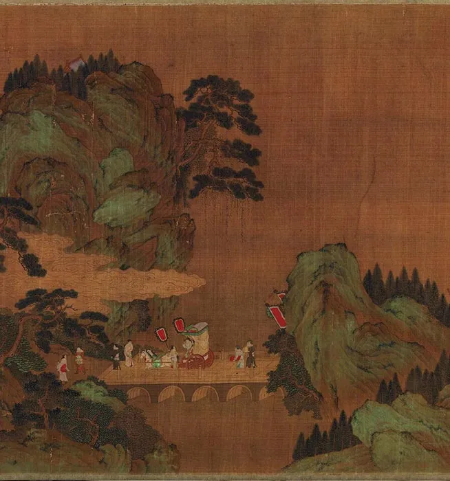 传唐李昭道蓬莱宫阙图卷_09