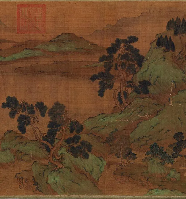 传唐李昭道蓬莱宫阙图卷_12