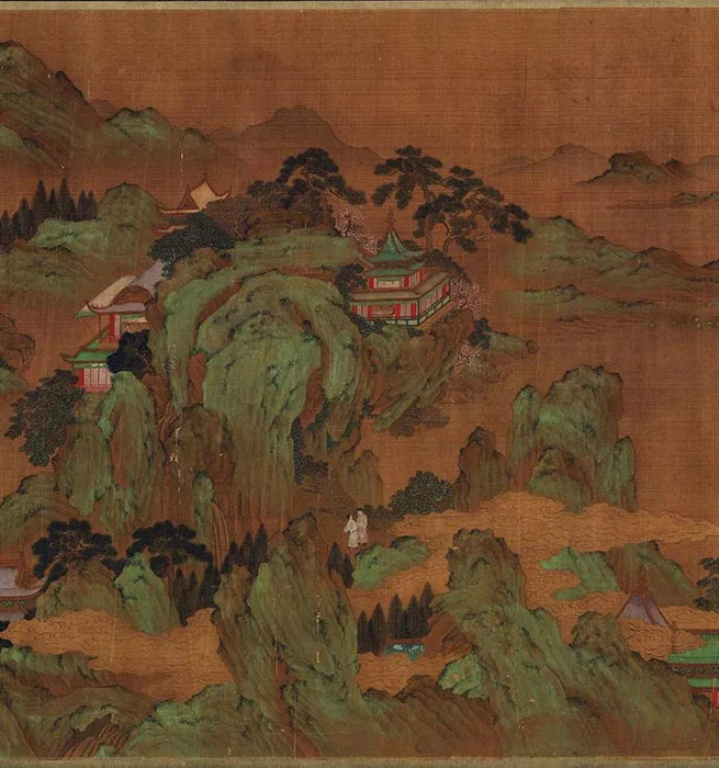 传唐李昭道蓬莱宫阙图卷_07