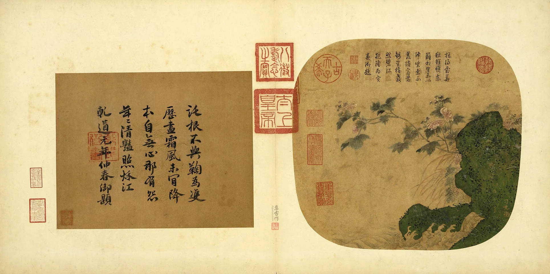 传刁光胤《石岸淙流芙蓉蘸水》页