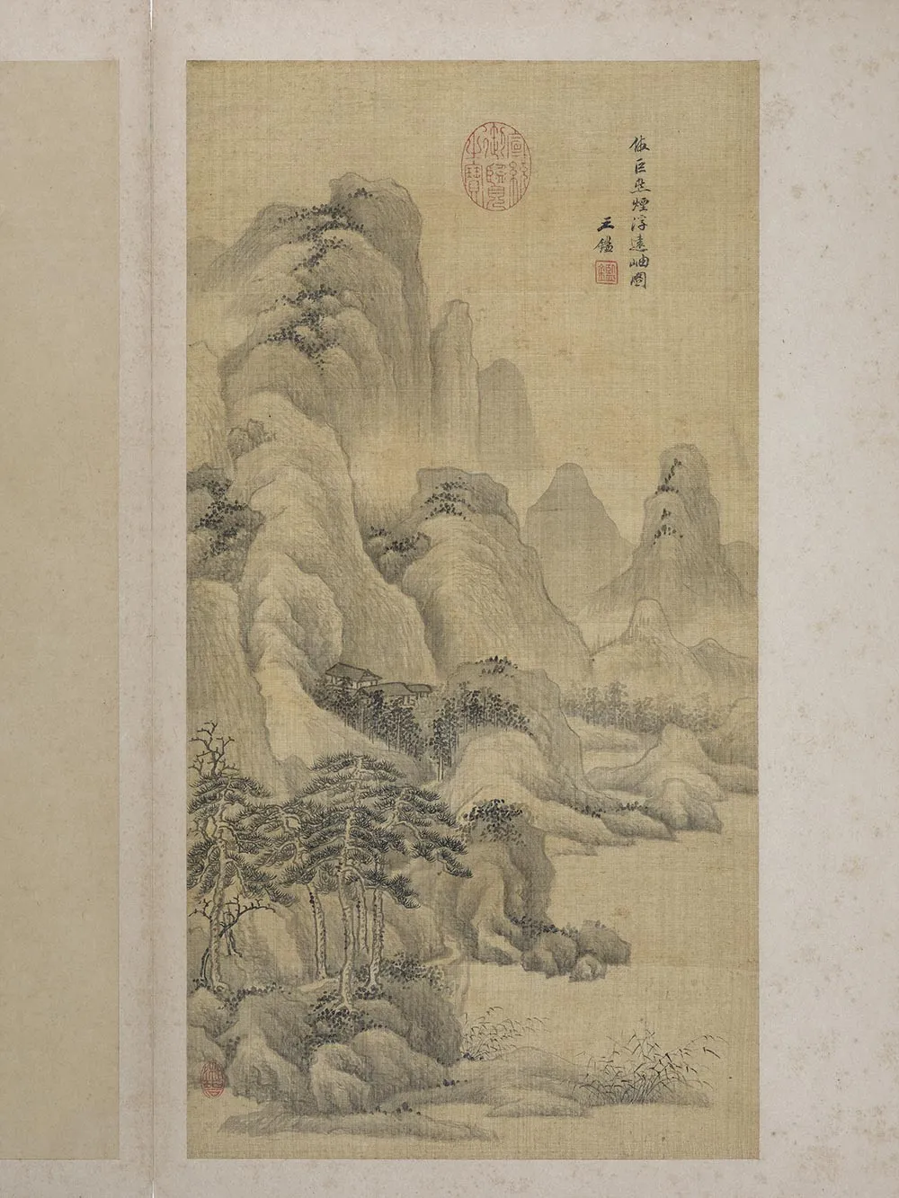 清王鉴《仿巨然烟浮远岫图》页