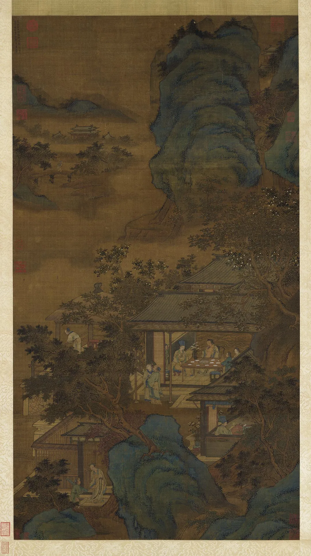 传龚开《天香书屋图》轴