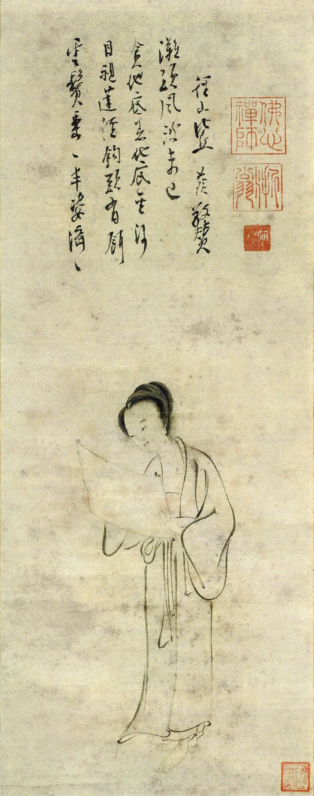传胡直夫禅画《马郎妇观音图》