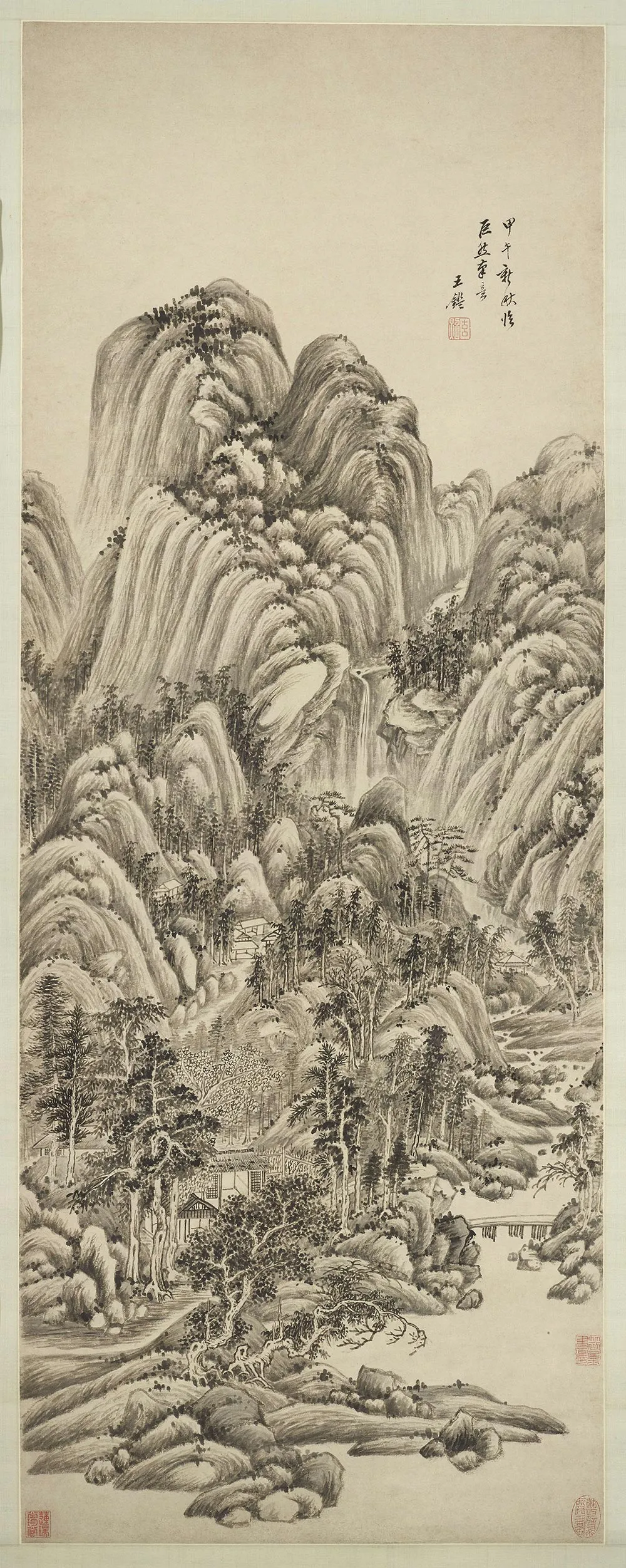 清王鉴仿巨然山水图