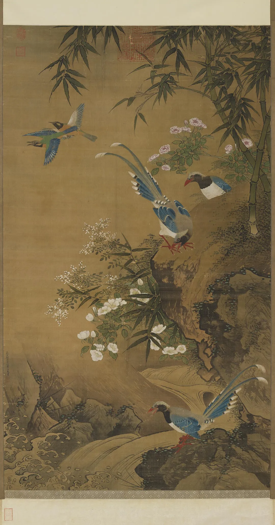 传辽萧瀜画花鸟轴