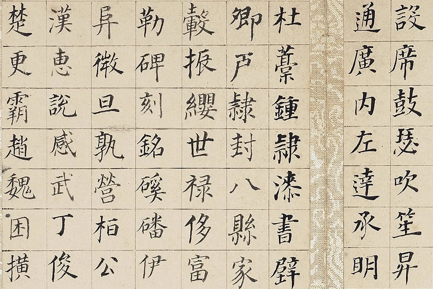 董其昌《仿欧阳询楷书千字文》册- 书法高清图片下载- 集古作网