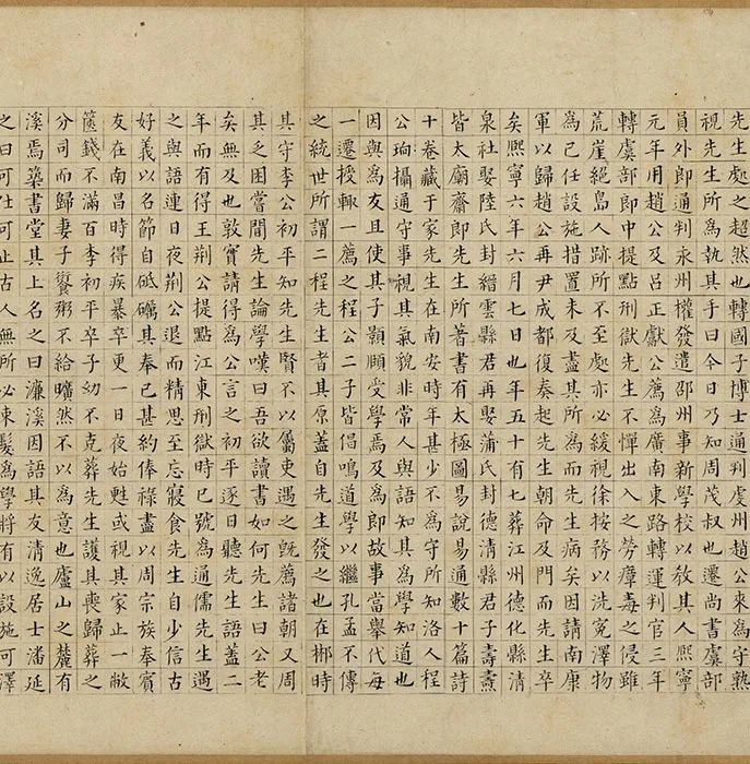 祝允明小楷书《书宋儒六贤传志》卷_16