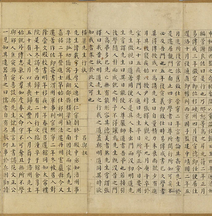 祝允明小楷书《书宋儒六贤传志》卷_08