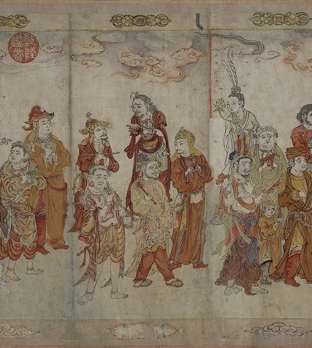 宋时大理国描工张胜温画梵像卷-B_09