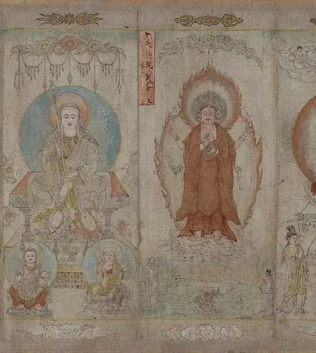 宋时大理国描工张胜温画梵像卷-B_22