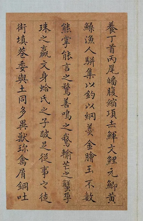 祝允明小楷书《会稽风俗赋》册页_15
