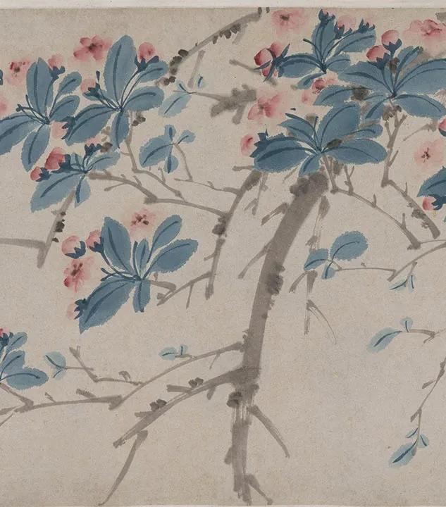 陈淳《红梨诗画卷》书画合璧卷_20