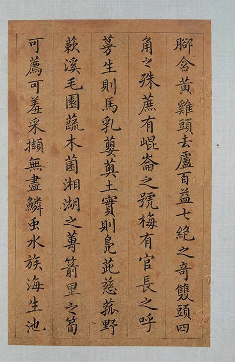 祝允明小楷书《会稽风俗赋》册页_16