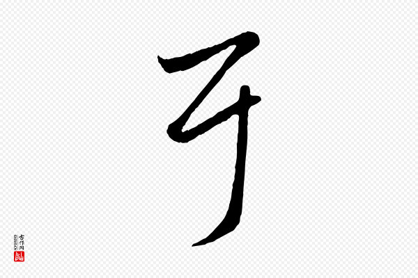 赵孟頫《临右军帖》耳