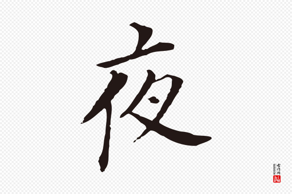 董其昌《跋孝经》夜