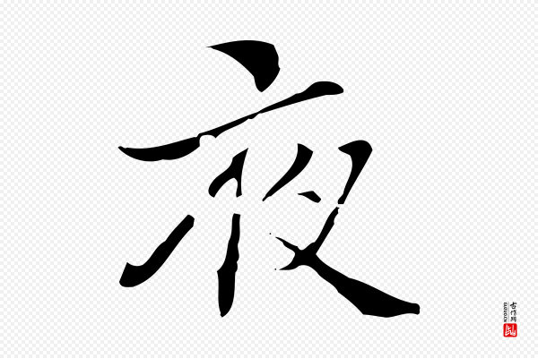 赵孟頫《跋孝女曹娥碑》夜