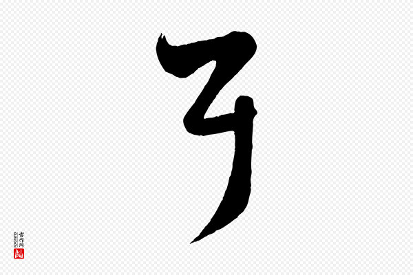 赵孟頫《临右军帖》耳
