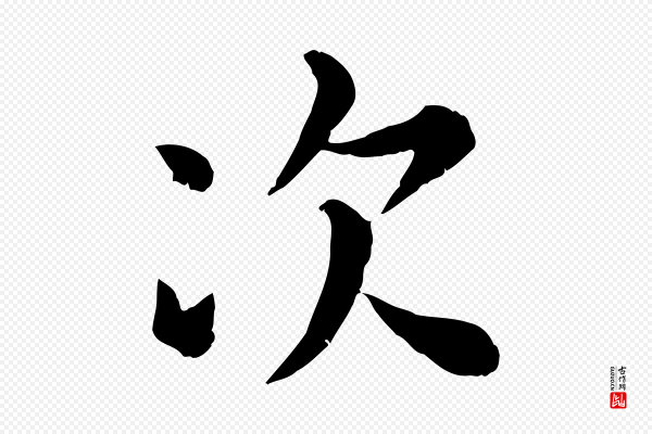 赵孟頫《临兰亭序并跋》次