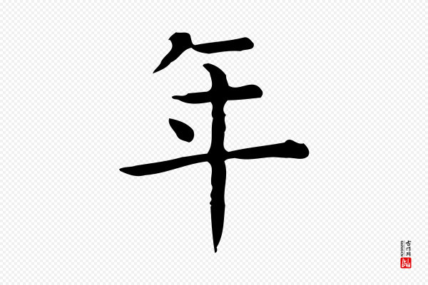 佚名《临右军东方先生画赞》年