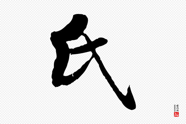 米芾《跋殷令名碑後》氏