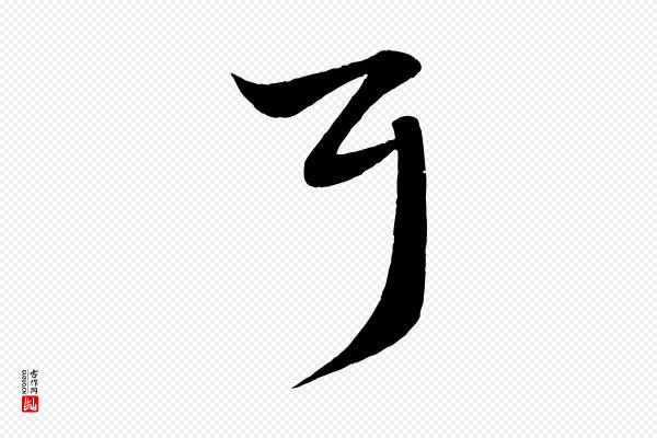 赵孟頫《临右军帖》耳
