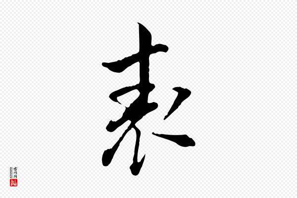 董其昌《洛神赋十三行补》表
