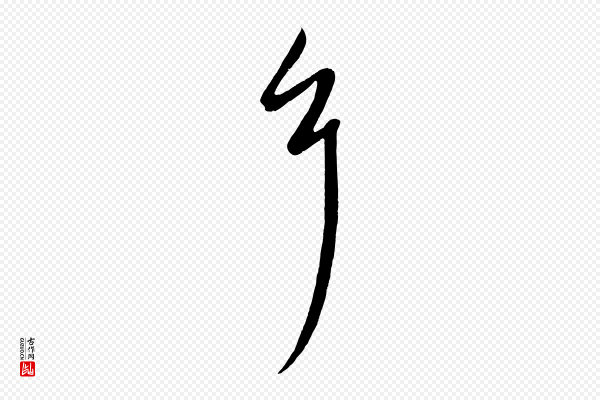 赵孟頫《临右军帖》耳