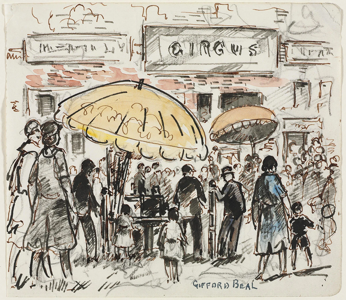 吉福德·比尔绘画《马戏团入口》