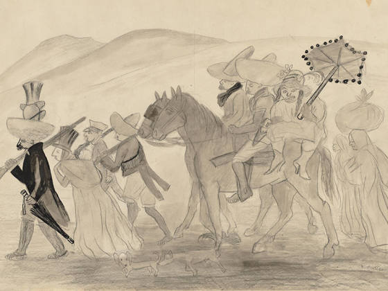 奥罗斯科素描稿《劫掠》