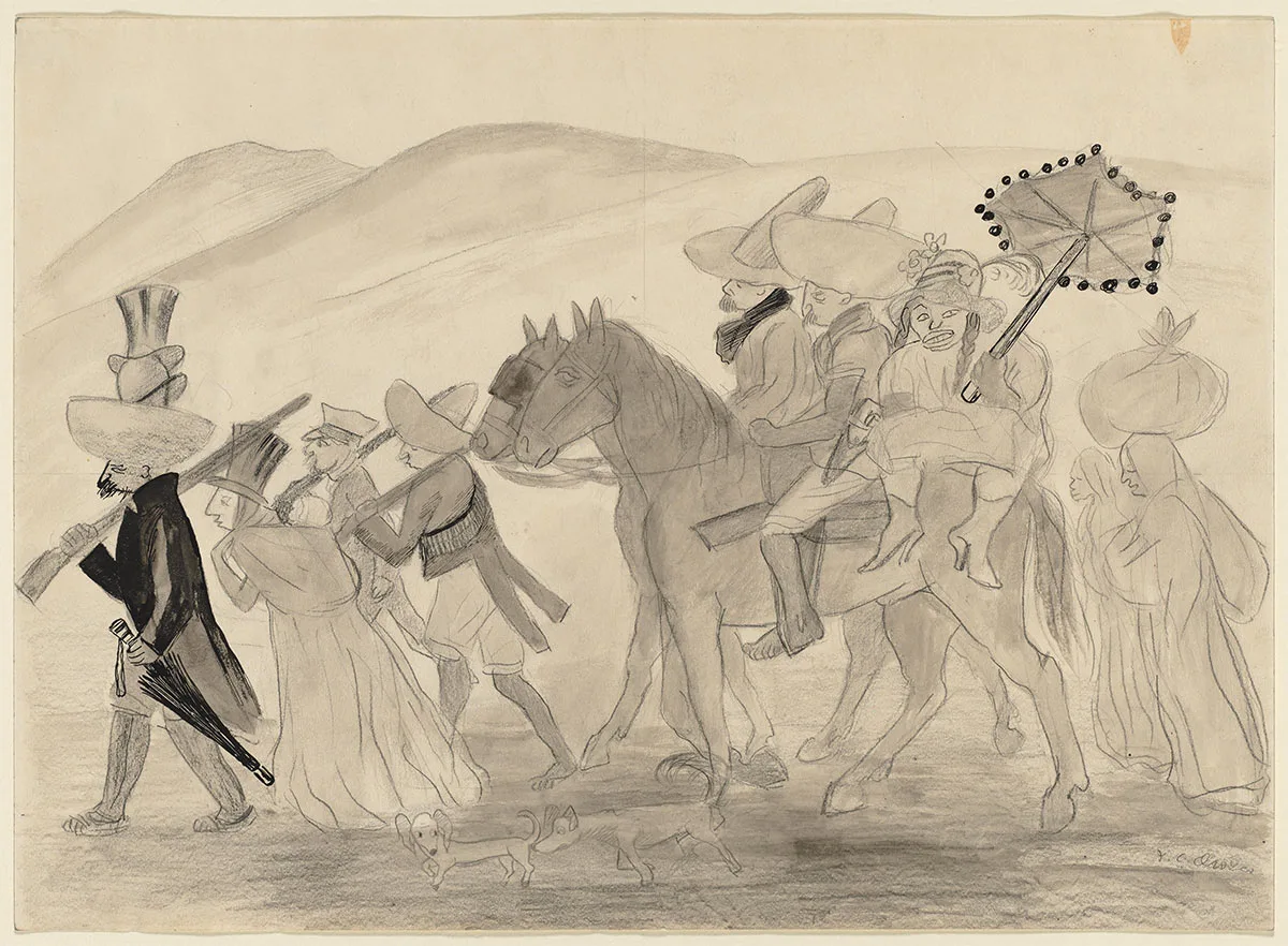 奥罗斯科素描稿《劫掠》