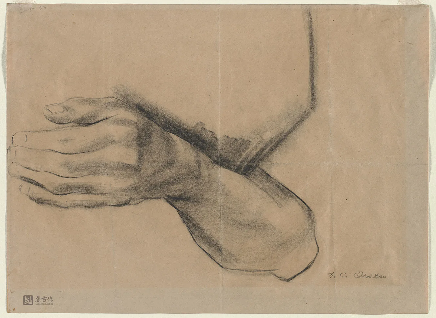 奥罗斯科素描《墨西哥城预科学校湿壁画习作》